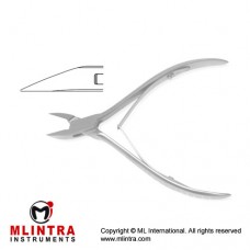 Nail Cutter Straight - Fine Jaw Stainless Steel, 13 cm - 5"